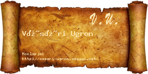 Vásári Ugron névjegykártya